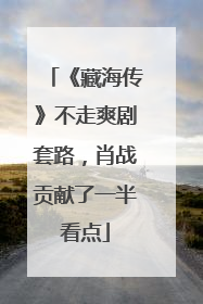 《藏海传》不走爽剧套路，肖战贡献了一半看点