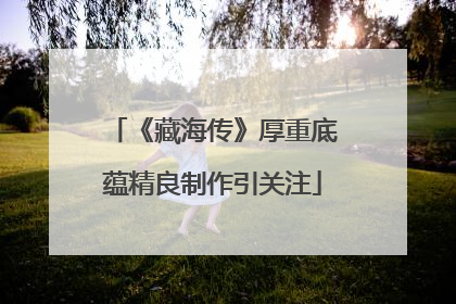 《藏海传》厚重底蕴精良制作引关注