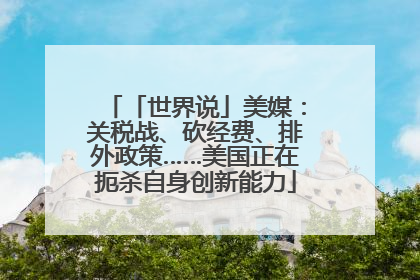 「世界说」美媒：关税战、砍经费、排外政策……美国正在扼杀自身创新能力