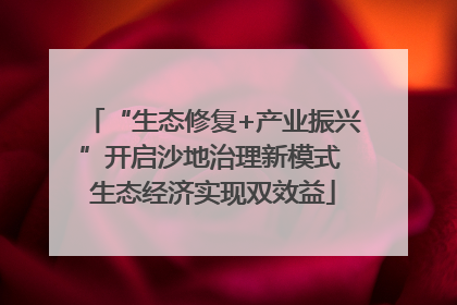 “生态修复+产业振兴”开启沙地治理新模式 生态经济实现双效益