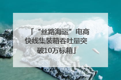 “丝路海运”电商快线集装箱吞吐量突破10万标箱