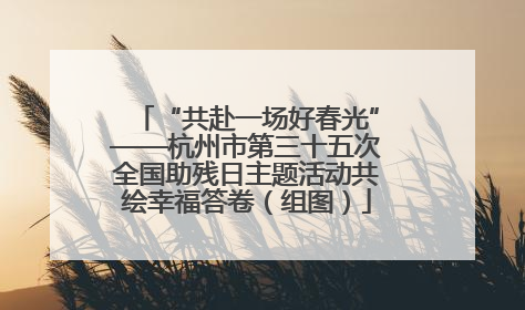 “共赴一场好春光”——杭州市第三十五次全国助残日主题活动共绘幸福答卷（组图）
