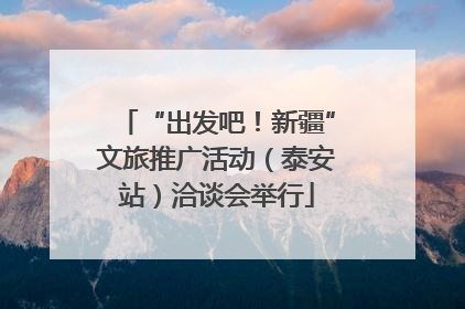 “出发吧！新疆”文旅推广活动（泰安站）洽谈会举行