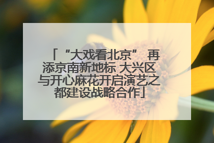 “大戏看北京” 再添京南新地标 大兴区与开心麻花开启演艺之都建设战略合作