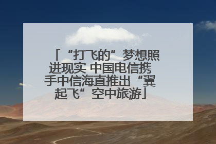 “打飞的”梦想照进现实 中国电信携手中信海直推出“翼起飞”空中旅游