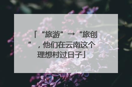 “旅游”→“旅创”，他们在云南这个理想村过日子
