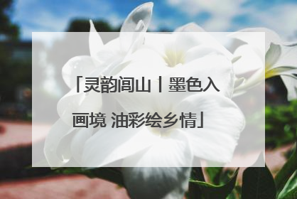 灵韵闾山丨墨色入画境 油彩绘乡情