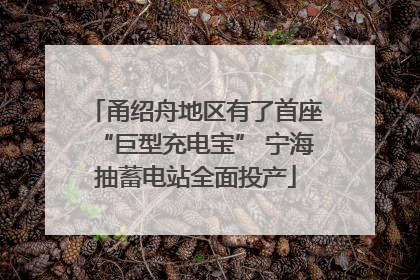 甬绍舟地区有了首座“巨型充电宝” 宁海抽蓄电站全面投产