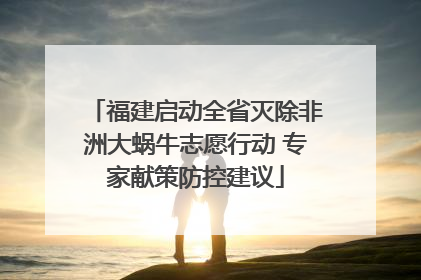福建启动全省灭除非洲大蜗牛志愿行动 专家献策防控建议