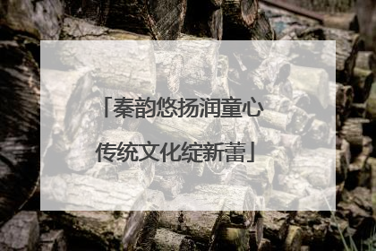 秦韵悠扬润童心 传统文化绽新蕾