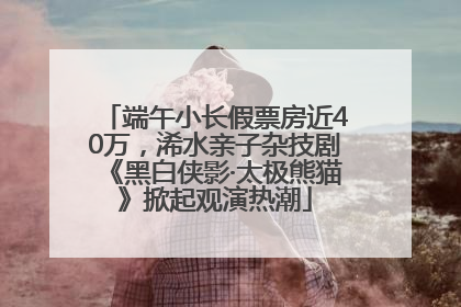 端午小长假票房近40万，浠水亲子杂技剧《黑白侠影·太极熊猫》掀起观演热潮