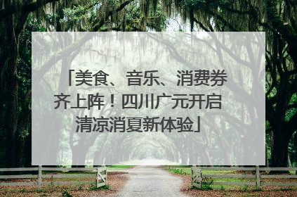 美食、音乐、消费券齐上阵！四川广元开启清凉消夏新体验