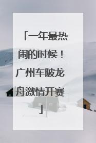 一年最热闹的时候！广州车陂龙舟激情开赛
