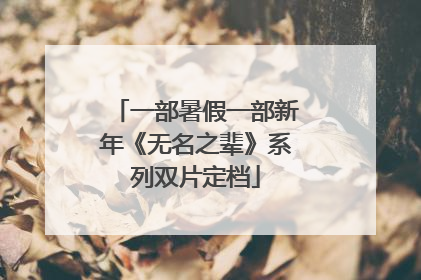 一部暑假一部新年《无名之辈》系列双片定档