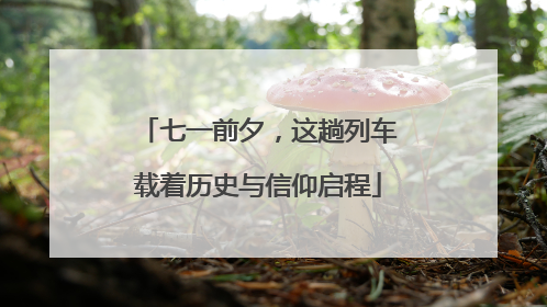七一前夕，这趟列车载着历史与信仰启程