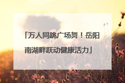 万人同跳广场舞！岳阳南湖畔跃动健康活力