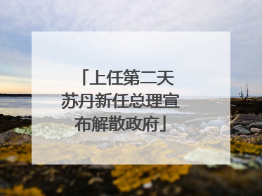上任第二天 苏丹新任总理宣布解散政府