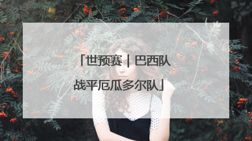 世预赛｜巴西队战平厄瓜多尔队