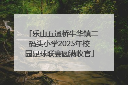 乐山五通桥牛华镇二码头小学2025年校园足球联赛圆满收官