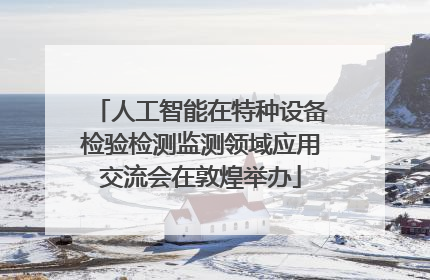 人工智能在特种设备检验检测监测领域应用交流会在敦煌举办