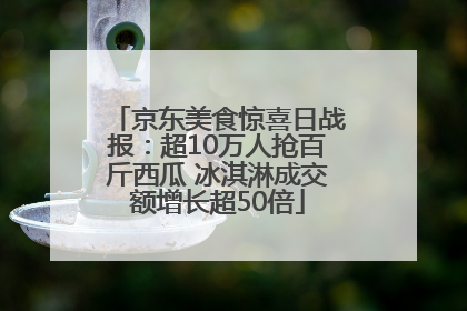 京东美食惊喜日战报：超10万人抢百斤西瓜 冰淇淋成交额增长超50倍