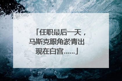 任职最后一天，马斯克眼角淤青出现在白宫……