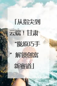 从指尖到云端！甘肃“陇原巧手”解锁创富新赛道
