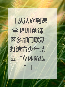 从法庭到课堂 四川前锋区多部门联动打造青少年禁毒“立体防线”