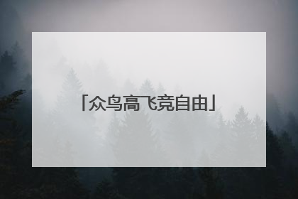 众鸟高飞竞自由
