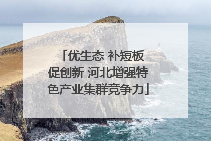 优生态 补短板 促创新 河北增强特色产业集群竞争力