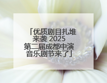 优质剧目扎堆来袭 2025第二届成都中演音乐剧节来了