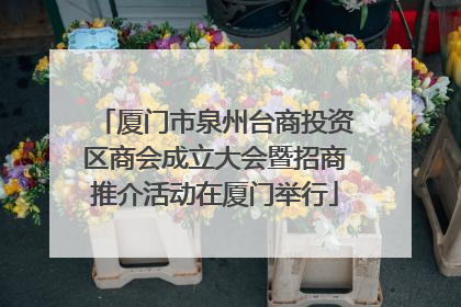 厦门市泉州台商投资区商会成立大会暨招商推介活动在厦门举行