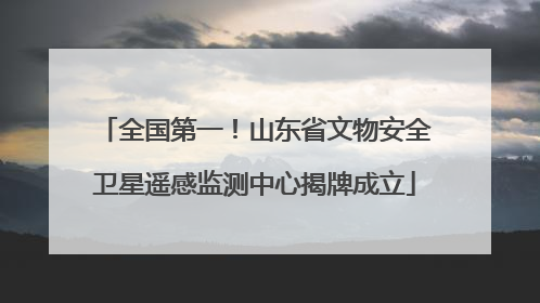 全国第一！山东省文物安全卫星遥感监测中心揭牌成立