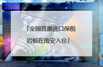 全国首票进口保税岩板在南安入仓