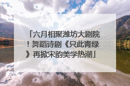 六月相聚潍坊大剧院！舞蹈诗剧《只此青绿》再掀宋韵美学热潮