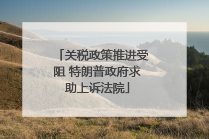 关税政策推进受阻 特朗普政府求助上诉法院