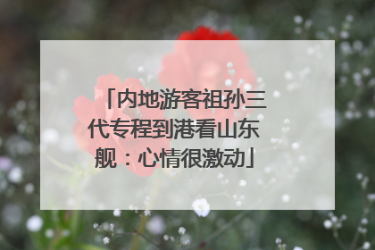 内地游客祖孙三代专程到港看山东舰：心情很激动