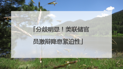 分歧明显！美联储官员激辩降息紧迫性