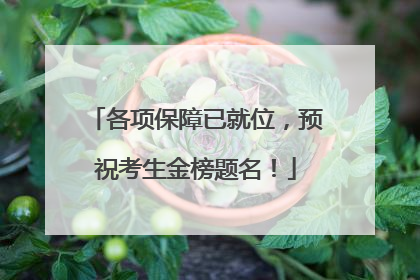 各项保障已就位，预祝考生金榜题名！