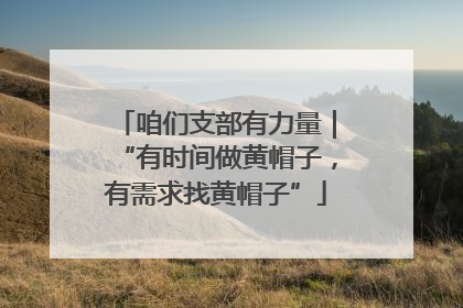 咱们支部有力量｜“有时间做黄帽子，有需求找黄帽子”