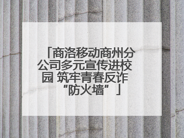 商洛移动商州分公司多元宣传进校园 筑牢青春反诈“防火墙”
