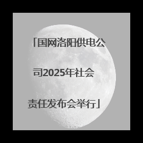 国网洛阳供电公司2025年社会责任发布会举行