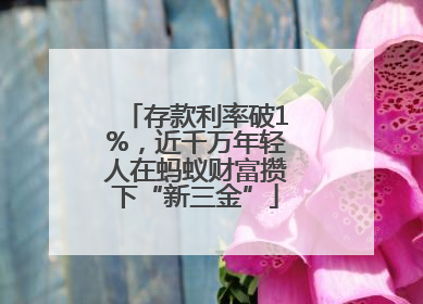 存款利率破1%，近千万年轻人在蚂蚁财富攒下“新三金”