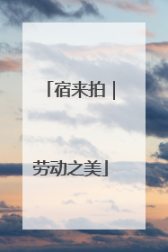 宿来拍｜劳动之美