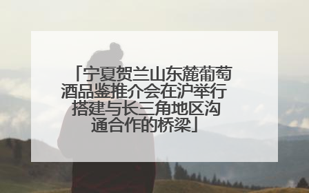 宁夏贺兰山东麓葡萄酒品鉴推介会在沪举行 搭建与长三角地区沟通合作的桥梁
