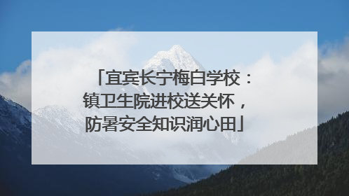 宜宾长宁梅白学校：镇卫生院进校送关怀，防暑安全知识润心田