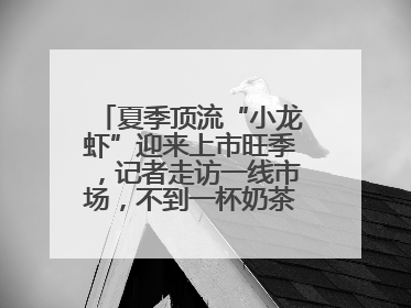 夏季顶流“小龙虾”迎来上市旺季，记者走访一线市场，不到一杯奶茶钱就能买斤虾