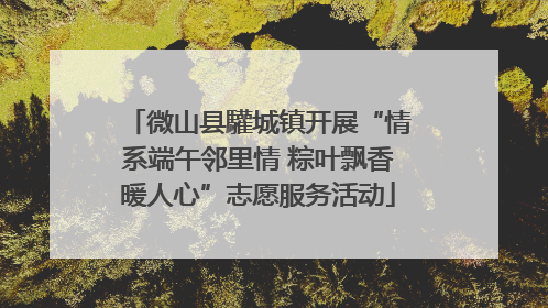 微山县驩城镇开展“情系端午邻里情 粽叶飘香暖人心”志愿服务活动