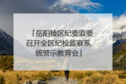 岳阳楼区纪委监委召开全区纪检监察系统警示教育会