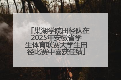 巢湖学院田径队在2025年安徽省学生体育联赛大学生田径比赛中喜获佳绩